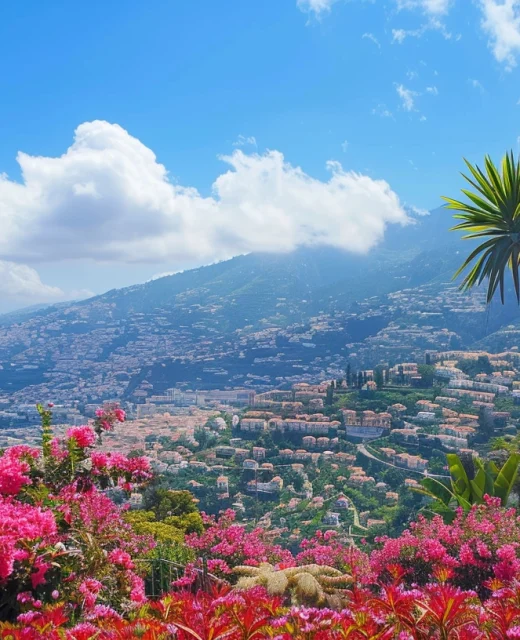 Madeira panorama of the funchal city